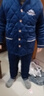 安颜睡衣男冬季加厚爸爸中老年棉袄三层夹棉法兰绒保暖加绒家居服套装 6629山胸章 3XL 一160斤-190斤 三层加厚 实拍图