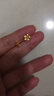 菜百首饰黄金耳饰 足金精致时尚樱花耳饰 计价 HJ （直、弯钩随机发） 黄金耳饰 约1.48g 实拍图