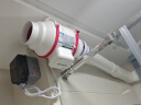 艾美特（AIRMATE） 换气扇管道风机斜流增压大吸力静音厨房油烟排风扇卫生间排气扇 4寸 遥控款【免接线】DPT10-20AR 实拍图