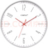 康巴丝（Compas）挂钟客厅 简约客厅石英钟表挂墙卧室时钟挂表 C3219C银边红针 实拍图