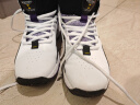 特步篮球鞋男鞋耐磨防滑运动鞋高帮缓震879119127057 白黑紫 42  实拍图
