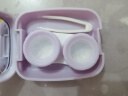 JAJALIN 隐形眼镜盒子便携男女简约眼镜收纳盒 磨砂紫 实拍图