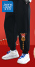 真维斯童装男童加绒裤子2025新款儿童新年卫裤加厚秋冬拜年服中大童保暖棉裤 【加厚羊羔绒】黑/平安喜乐左下K 140 实拍图