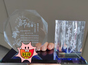 驰峰水晶笔筒办公用品桌面摆件学校毕业聚会纪念教师节送老师礼品摆件 八角+笔筒+彩色底板 实拍图