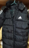 阿迪达斯 （adidas）羽绒服男冬季保暖外套加厚鸭绒长款羽绒服 黑/白01T L  实拍图