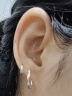 PWL999足银养耳洞耳圈耳钉女圆圈耳环耳骨钉高级感ins风耳圈耳扣耳饰 8mm足银耳圈一对【适合耳骨】 实拍图