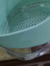 美厨（maxcook）洗菜篮沥水篮 塑料双层洗菜盆盆筛盆子滤水篮1盆1筛 绿小MCPJ4567 实拍图