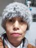 槿城兔毛帽子女秋冬天加厚保暖显脸小韩版冬季毛绒手工皮草毛线帽MM85 混灰色 均码 实拍图
