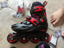 乐秀（ROADSHOW）轮滑鞋儿童溜冰鞋女童男童初学者可调滑轮鞋滑冰R906旱冰鞋直排轮 【锁轮款】绿色单鞋+礼包 M (32-35适合4-8岁) 实拍图
