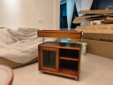源氏木语实木边柜现代简约小户型客厅置物柜家用复古可移动床头柜 晒单实拍图