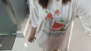 嘉晔夏季新款短袖t恤女小清新潮流五分袖T恤情侣款百搭休闲半袖上衣 西瓜白色 2XL 实拍图