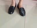 意尔康平跟中老年人妈妈鞋软底一脚蹬婆婆鞋女 29674W 黑色 36 实拍图