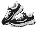 斯凯奇（Skechers）奥利奥熊猫鞋丨老爹鞋男经典黑白复古春夏轻便潮流增高运动休闲鞋 BKW/黑色/白色 41 实拍图