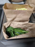 班哲尼 防油牛皮纸袋冰箱整理袋蔬菜瓜果食品包装袋牛皮纸淋膜袋90克加厚款外卖打包袋 大号25个装 实拍图