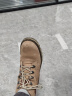 CAT卡特马丁靴工装靴男女同款皮鞋皮靴牛皮面户外休闲系带防滑高帮靴 米色 43 实拍图