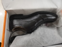 卡帝乐鳄鱼（CARTELO）商务英伦正装保暖加绒男士皮鞋子男冬季棉皮鞋1513 黑色加棉款 43 实拍图
