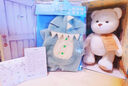 莉娜熊（TeddyTales）小熊玩偶毛绒玩具泰迪手作熊公仔娃娃生日礼物送女生 恐龙中奶白 搭配短毛崽崽 礼盒装 实拍图