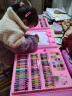 尔苗画画套装儿童玩具女孩绘画工具24色水彩笔画笔画板6-10岁生日礼物 带画架208件绘画套装粉色 晒单实拍图