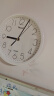 天王星（Telesonic）挂钟 创意时尚客厅简约石英钟白时钟挂表装饰圆形现代钟表23cm 实拍图