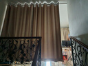 梦黛俪（mengdaili）免打孔窗帘成品全遮光卧室窗帘布带伸缩杆隔断帘门简易出租房浴室 米色（含伸缩杆） 适用宽2.1-2.6米【窗帘高2米】 实拍图