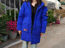 雪中飞男童羽绒服新款中长款中大童洋气加厚大毛领工装儿童羽绒服 宝蓝色 160cm 实拍图