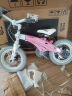 健儿（jianer）可伸缩儿童自行车3-6岁男童女童单车脚踏车镁合金碟刹山地单车 公主粉(双碟刹) 粉色 折叠车把 14寸（适合95-120cm） 实拍图