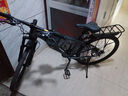 永久（FOREVER）自行车男女铝合金双碟刹山地车青少年成人越野竞技避震单车 24速26寸钢架-消光灰 实拍图