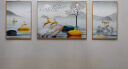 诗六艺家饰客厅装饰画北欧现代简约沙发背景墙挂画三联画大气轻奢壁画晶瓷画 福禄奔腾（铝合金外框） 晶瓷画左右40*60+中间80*60亮面 实拍图