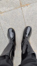 回力雨鞋户外水鞋钓鱼洗车防雨水不易滑雨靴耐磨胶鞋HL886中筒黑色42 实拍图