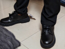 回力商务休闲鞋男低帮工装鞋男士英伦系带皮鞋男 0650 黑色 42  晒单实拍图