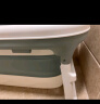 奔麦【送货上门】泡澡桶折叠浴桶洗澡桶成人浴盆婴儿童家用洗澡神器 【升级1.4米+保温盖+软靠垫】蓝 实拍图