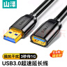 山泽USB延长线usb2.0高速传输数据连接线 公对母 AM/AF  U盘鼠标键盘加长线 透明蓝0.3米BL-903 实拍图