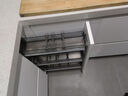 浅居调味拉篮厨房橱柜抽屉式调料拉篮窄柜极窄小尺寸抽拉式置物架收纳 43深【枪灰加高款】3层150柜底轨 实拍图