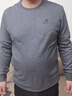 特步（XTEP） 卫衣男装套头t恤衫夏季休闲运动服饰男士保暖打底宽松大码跑步服 深花灰-logo基础圆领-加绒 XL /180 -现货速发 实拍图