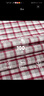 杉杉【纯棉磨毛】格子衬衫男长袖中老年商务休闲衬衣 红格加绒款 40 实拍图