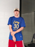 NBA官方26新款布伦森马刺文班亚马库里詹姆斯杜兰特短袖速干休闲t恤 勇士-库里运动休闲T恤(藏青) L 实拍图