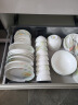酷太（COOKTIME）厨房碗碟架免安装碗碟置物架沥水架盘子架铝合金抽屉分隔碗碟收纳 插碗架-深度470MM 实拍图