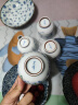 千代源光峰小蓝芽线唐草茶杯茶壶 日本原装进口陶瓷品茗杯日式茶具套装 线唐草汤吞杯 实拍图
