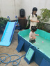 西哈泳士免充气折叠儿童游泳池家用室外小孩婴儿游泳桶成人大型户外支架 2.6米【乐享套餐+支架滑梯】泳池 实拍图