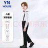衣诺坊儿童背带裤套装礼服演出服男女童六一主持人西装花童西服衬衫套装 实拍图