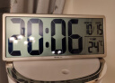 汉时（Hense）创意电子钟万年历大屏数字挂钟台钟液晶显示多功能闹钟客厅卧室座钟HA88金色 晒单实拍图