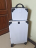 袋鼠（KANGAROO）多功能行李箱大容量拉杆箱男大号皮箱密码箱女生大号旅行箱登机箱 B607【黑+白】多功能-子母箱 24英寸 【初高中生推荐】 实拍图