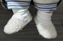 戴维贝拉（DAVE＆BELLA）秋冬保暖婴儿学步鞋新生儿步前鞋软底女宝宝室内鞋子初生儿冬季 米白 16（鞋内长11.5cm） 晒单实拍图