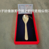 CS中国白银 银筷子足银999筷子雪花银家用百福银餐具生日节日礼物 光面-圆柄长勺【35g】 实拍图