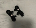 清新甜美丝绒植绒珍珠蝴蝶结发夹边夹 大号-1对黑色 实拍图