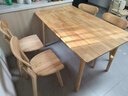 中伟餐桌实木食堂桌子出租房桌子客厅家用桌1.3米一桌四椅（路易斯椅) 实拍图