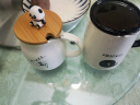 拜杰熊猫杯子可爱马克杯女生水杯陶瓷咖啡杯男带盖带勺子瞌睡熊猫款 晒单实拍图