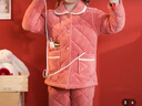 芬腾 儿童睡衣冬季新品加厚三层夹棉珊瑚绒动物刺绣家居服套装 深粉 120 实拍图