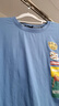 真维斯（JEANSWEST）短袖t恤男ins潮牌2024春夏季男女宽松oversize半袖衣服美式高街男 雾霾蓝 狮来运转_K XL【推荐135-155斤】 实拍图