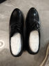 老人头（LAORENTOU）皮鞋男士头层牛皮鞋系带商务正装鞋小码隐形内增高鞋 130362 黑40 晒单实拍图